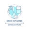 Drink tap water concept icon