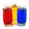 Drink three colors and flowers, the triad of red, yellow and blu