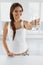 Drink Water. Happy Smiling Woman Drinking Water. Healthy Lifestyle. Health, Diet Concept.