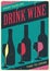 drink wine colorful vintage poster