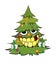 Drinking christmas tree cartoon