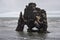 The drinking elephant or rhinoceros, basalt stack Hvitserkur along the eastern shore of Vatnsnes peninsula, in northwest Iceland.