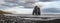 The drinking elephant or rhinoceros, basalt stack Hvitserkur along the eastern shore of Vatnsnes peninsula, in northwest Iceland.