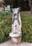 Drinking fountain by the Main Square of the Santa Maria de Montserrat Abbey near Barcelona, Spain.