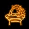 drinking fountain neon glow icon illustration