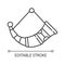 Drinking horns linear icon