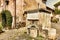 The drinking water fountain in Piazza della Rocca - Medieval Village of Ostia Antica Rome