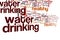 Drinking water word cloud