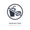 drinking zone icon on white background. Simple element illustration from Food concept