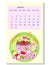 Drinks calendar: with seasonal dessert drawings of various tea, coffee, cocoa. Teas with prescription ingredients
