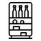 Drinks in the fridge icon, outline style