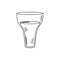 Drinks glass cup elegant celebration line style icon