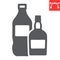 Drinks glyph icon, soda and whisky, alcohol sign vector graphics, editable stroke solid icon, eps 10.