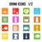 Drinks icon set .