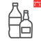 Drinks line icon, soda and whisky, alcohol sign vector graphics, editable stroke linear icon, eps 10.