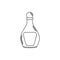 Drinks liquor glass bottle with lid line style icon