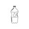 Drinks plastic bottle water cold fresh liquid line style icon