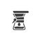 Drip coffee brewing vector icon