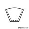 Drip coffee filter bag vector line icon