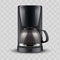 Drip Coffee maker with glass pot.