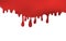 Dripping blood isolated on white background. Halloween. Vector