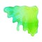 Dripping green goo slimes isolated. Slimes are corner flow of muscus. Green colorful jelly for playing. Cartoon vector