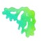 Dripping green goo slimes isolated. Slimes are corner flow of muscus. Green colorful jelly for playing. Cartoon vector