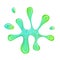 Dripping green goo slimes isolated. Slimes splash, flow of muscus. Green colorful jelly for playing. Cartoon vector