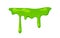 Dripping Green Slime Border Isolated Element On White Background, Falling Syrup Drops Dribble Down, Radioactive Liquid