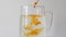 Dripping Iodine into a glass of clean water. Lugol\\\'s solution