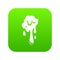 Dripping slime icon digital green