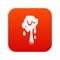 Dripping slime icon digital red