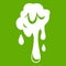 Dripping slime icon green