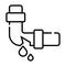 Dripping water pipe icon