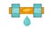 Dripping water pipe icon animation