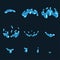 Dripping water special effect fx animation frames sprite sheet.