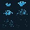 Dripping water special effect fx animation frames sprite sheet.