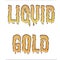 Dripping wet water liquid gold metal hot melting melt wet font words text typography heading type fonts wax effect