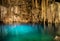 Dripstones in XKeken Cenote near Valladolid, Yucatan, Mexico