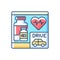 Drive through pharmacy RGB color icon