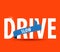 Drive safe and carefully icon/ safe driving concept