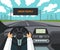 Drive safely concept. Vector illustration