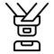 Drive safety icon outline vector. Car seat