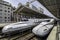 A driver boards the Japanese bullet train