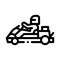 driver driving kart black icon vector illustration