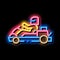 driver driving kart neon glow icon illustration