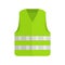 Driver reflective vest icon, flat style