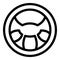 Driver steering wheel icon, outline style