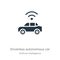 Driverless autonomous car icon vector. Trendy flat driverless autonomous car icon from artificial intellegence and future