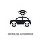 driverless autonomous car isolated icon. simple element illustration from artificial intellegence concept icons. driverless